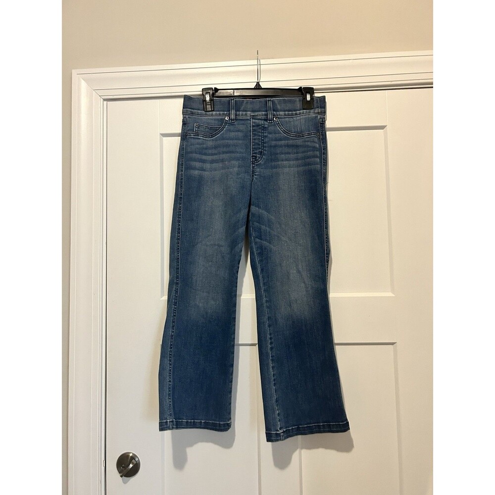SPANX Blue Cropped Bootcut Jeans